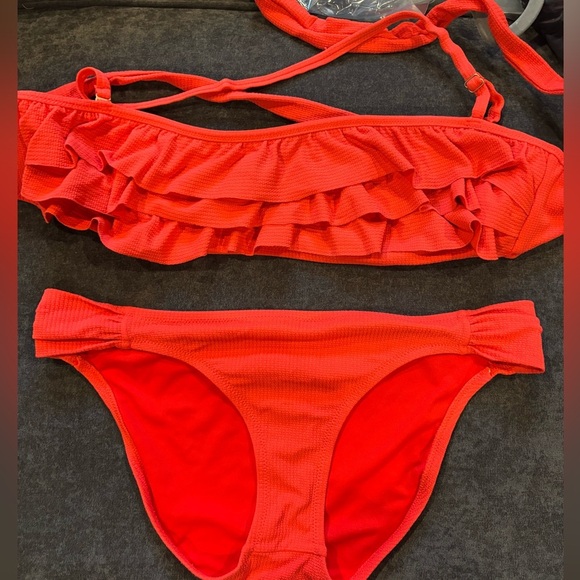 Jessica Simpson Vibrant Red Bikini Top - Picture 1 of 5